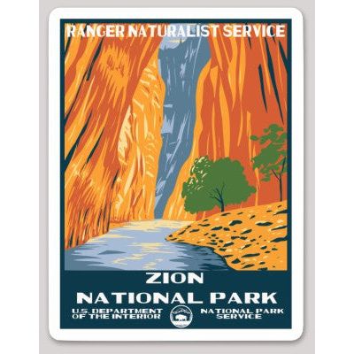 Zion National Park WPA Sticker Large - sticker