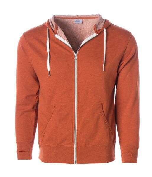 Zips: unleash custom apparel with toronto live screen printing zips - Burnt Orange Heather / XS - ZIPS